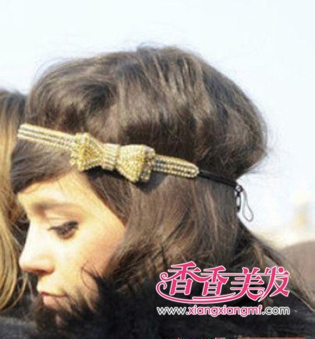 头饰发型 发型戴法流行美发饰(2)_www.xiangx