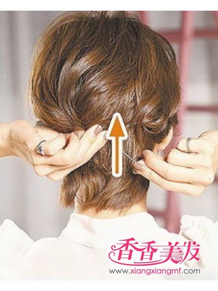 编发发型中长烫发教程扎法(6)欧美短发编发发型图片