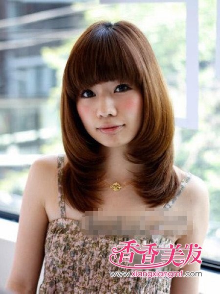 2012<em>发型脸型</em>流行什么颜色 日系瘦脸发型(12)