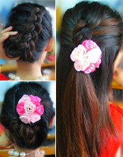 盘<em>头发的方法</em>图解-如何编头发-扎头发的技巧-梳