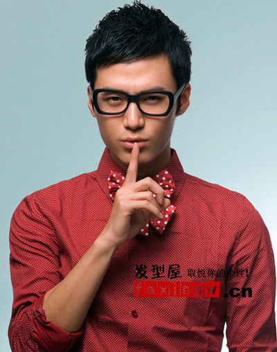 男士短发发型鲨鱼头图片