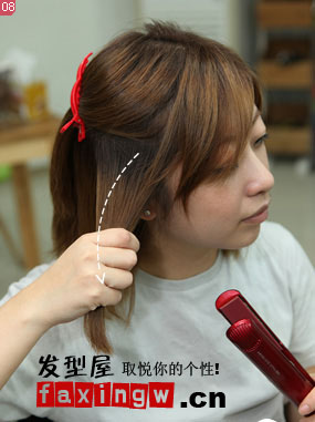 怎么扎好看时尚的短发 扎短头发的方法图解(3