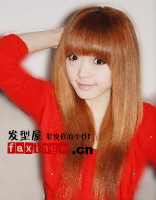 2012<em>中长发直发发型</em> 中长发直发造型有哪些特