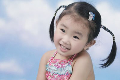 儿童发型图片是诗诗2岁11个月的时候