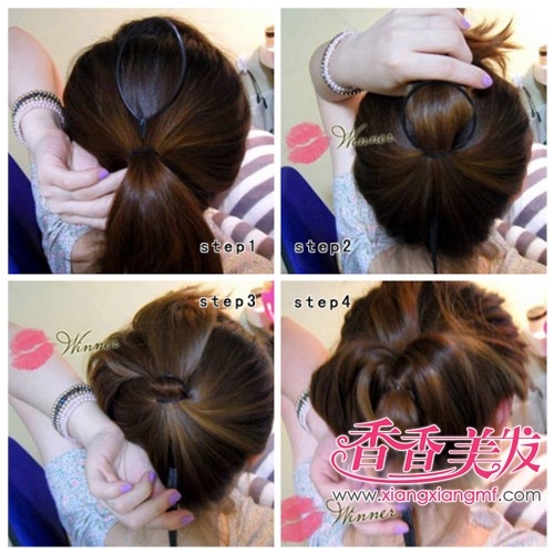 韩国diy蓬松盘发步骤 全面的韩国女生最新盘发发型图片