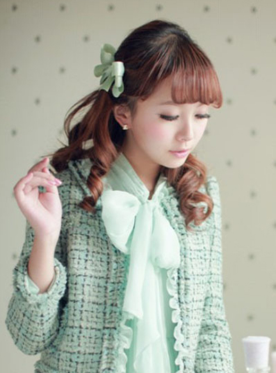 ����Ů�����糤��Ⱦ����ɫ�̵�